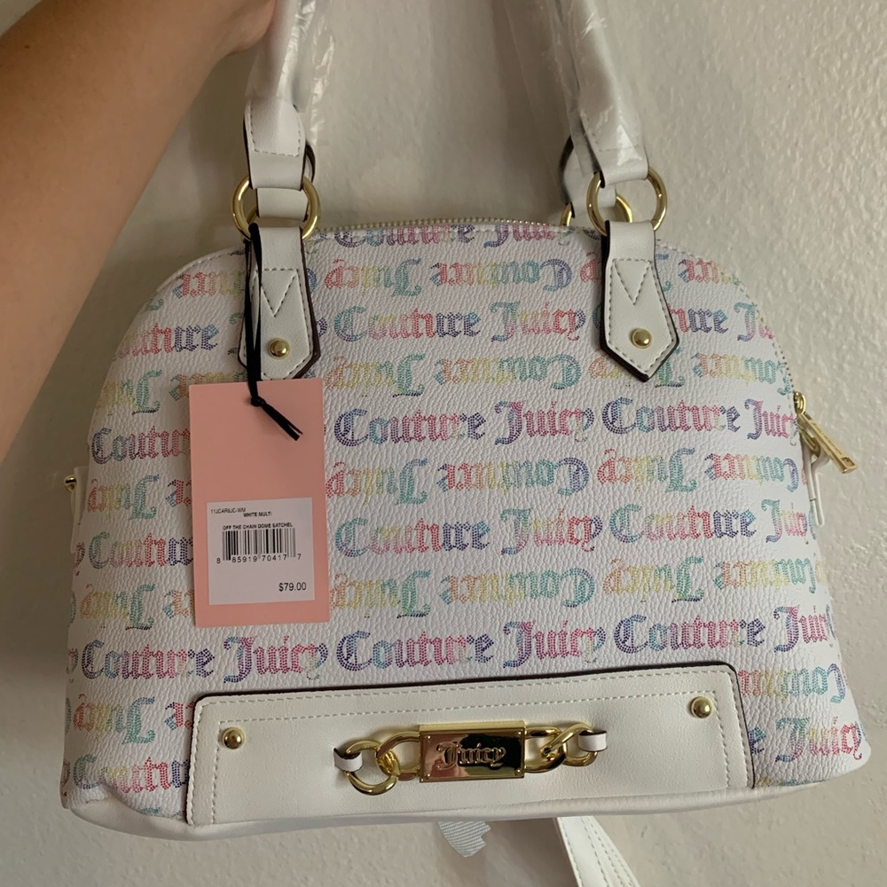 Juicy Couture Satchel White Multi Color